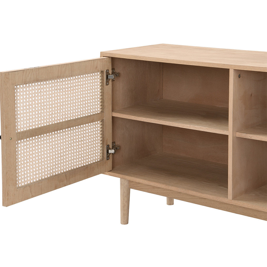 Eden - Buffet - Cannage Et Placage Chêne - Bois