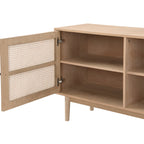 Eden - Buffet - Cannage Et Placage Chêne - Bois