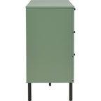 Luma - Commode 3 Tiroirs Cannage 105 cm - Vert