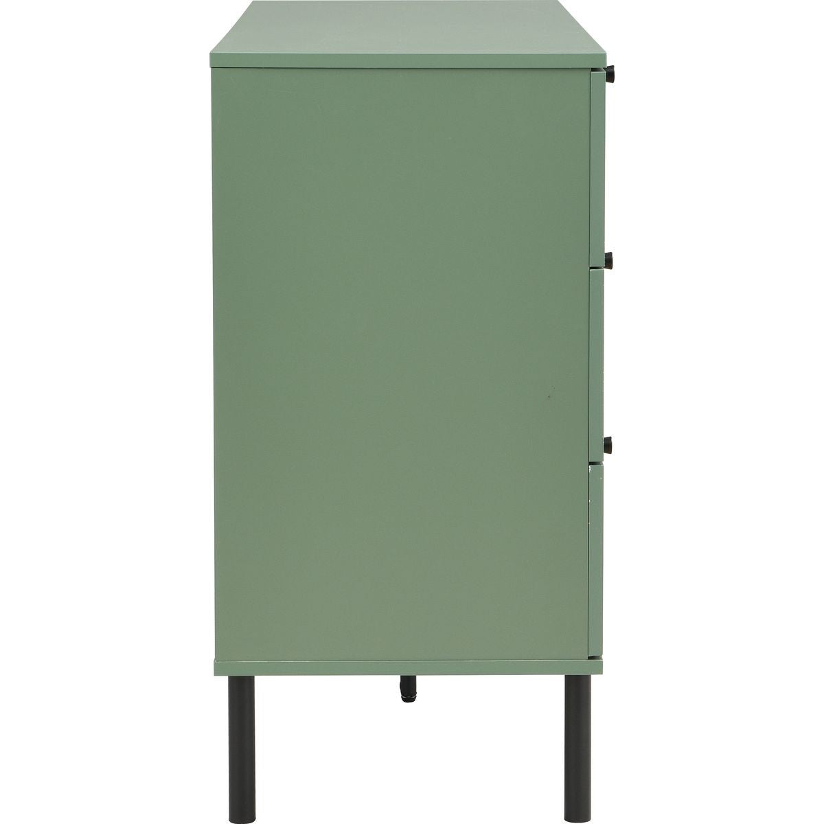 Luma - Commode 3 Tiroirs Cannage 105 cm - Vert