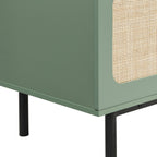Luma - Buffet 4 Portes Cannage 180 cm - Vert