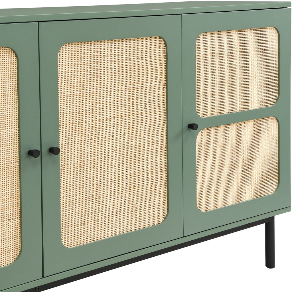 Luma - Buffet 4 Portes Cannage 180 cm - Vert
