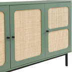 Luma - Buffet 4 Portes Cannage 180 cm - Vert