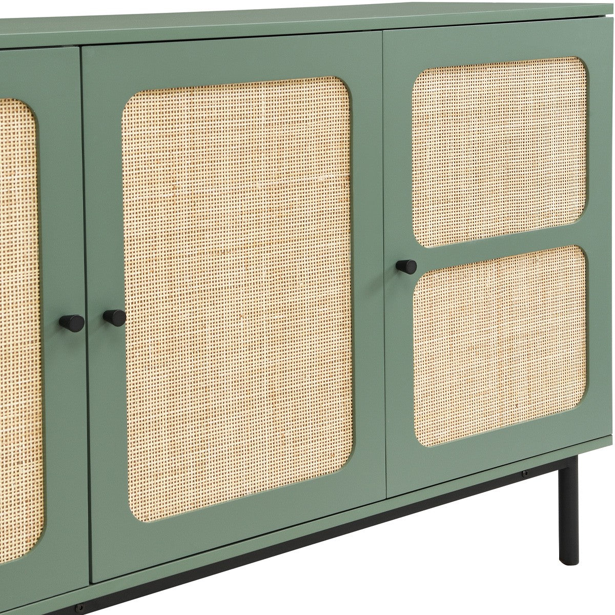 Luma - Buffet 4 Portes Cannage 180 cm - Vert