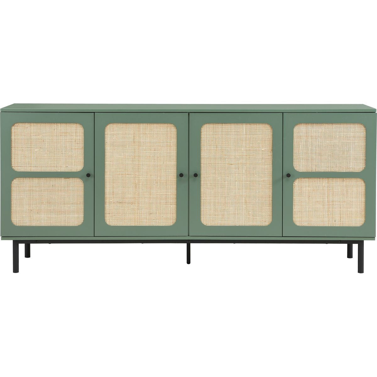 Luma - Buffet 4 Portes Cannage 180 cm - Vert
