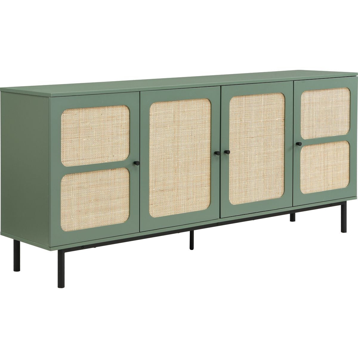 Luma - Buffet 4 Portes Cannage 180 cm - Vert