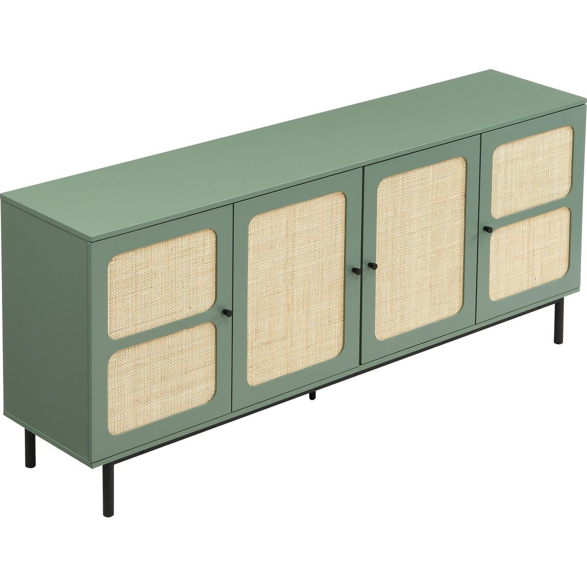 Luma - Buffet 4 Portes Cannage 180 cm - Vert