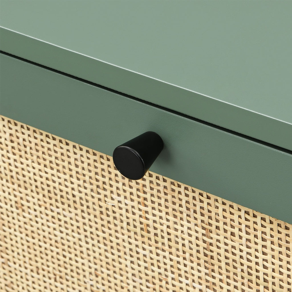 Luma - Commode 6 Tiroirs Cannage 120 cm - Vert