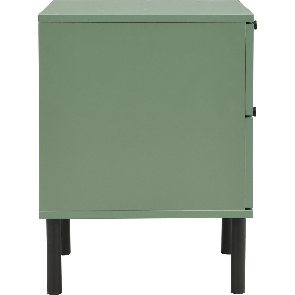 Luma - Table de Chevet 2 Tiroirs Cannage 40 cm - Vert