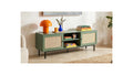 Luma - Meuble TV 2 Portes Cannage 160 cm - Vert