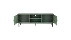 Luma - Meuble TV 2 Portes Cannage 160 cm - Vert