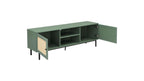Luma - Meuble TV 2 Portes Cannage 160 cm - Vert