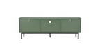 Luma - Meuble TV 2 Portes Cannage 160 cm - Vert