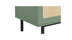Luma - Meuble TV 2 Portes Cannage 160 cm - Vert