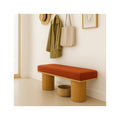 Mahe - Banc en Tissu Bouclé - Rouille