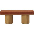 Mahe - Banc en Tissu Bouclé - Rouille