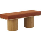 Mahe - Banc en Tissu Bouclé - Rouille