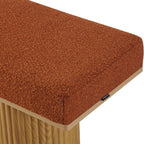 Mahe - Banc en Tissu Bouclé - Rouille