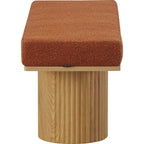 Mahe - Banc en Tissu Bouclé - Rouille