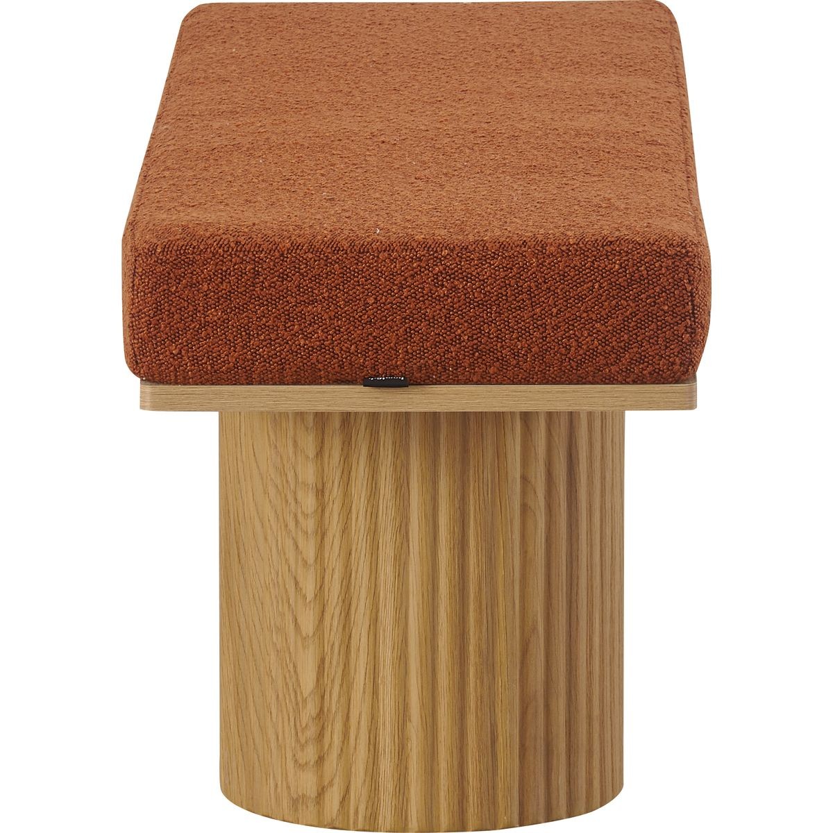Mahe - Banc en Tissu Bouclé - Rouille