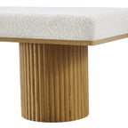 Mahe - Banc en Tissu Bouclé - Beige