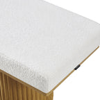 Mahe - Banc en Tissu Bouclé - Beige