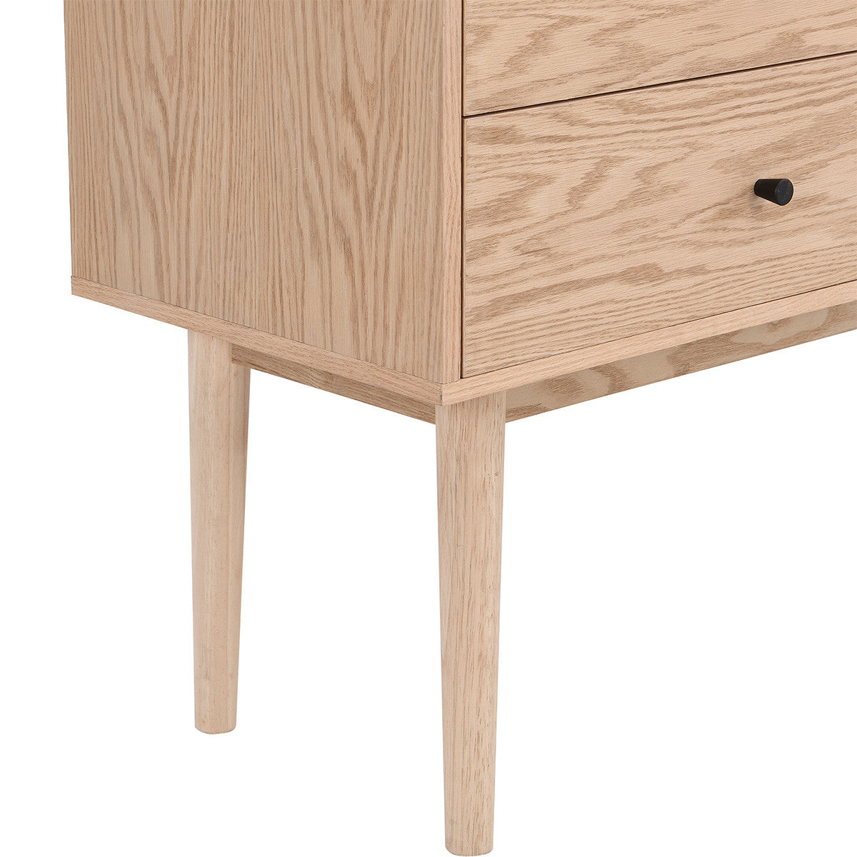 Lisa - Commode 6 Tiroirs Placage Chêne 120 cm - Bois