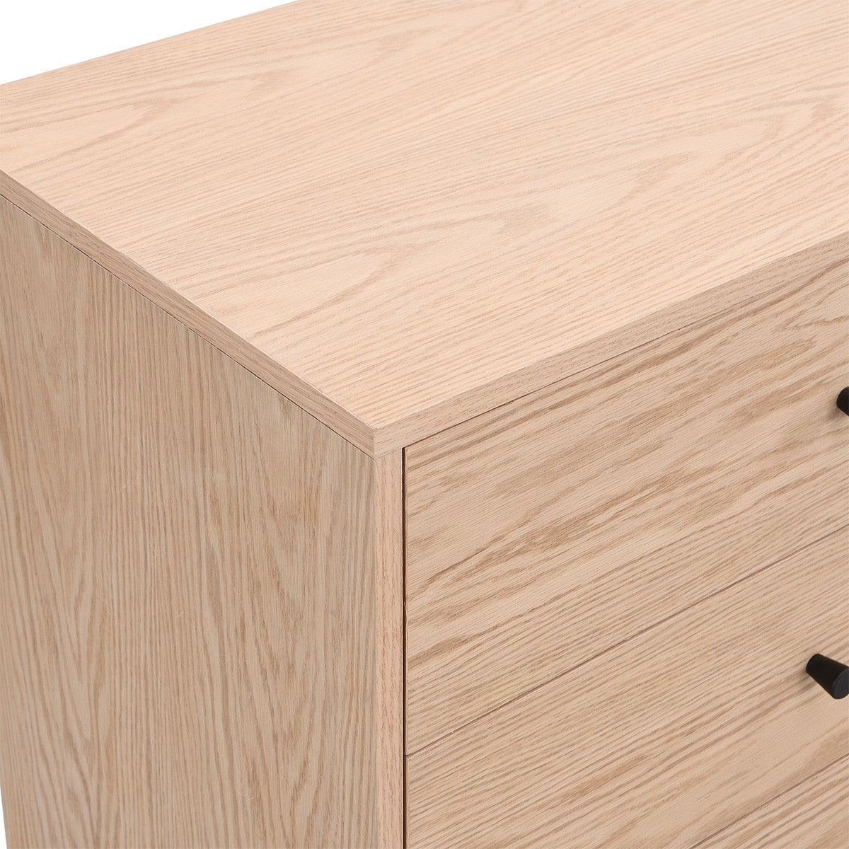 Lisa - Commode 6 Tiroirs Placage Chêne 120 cm - Bois