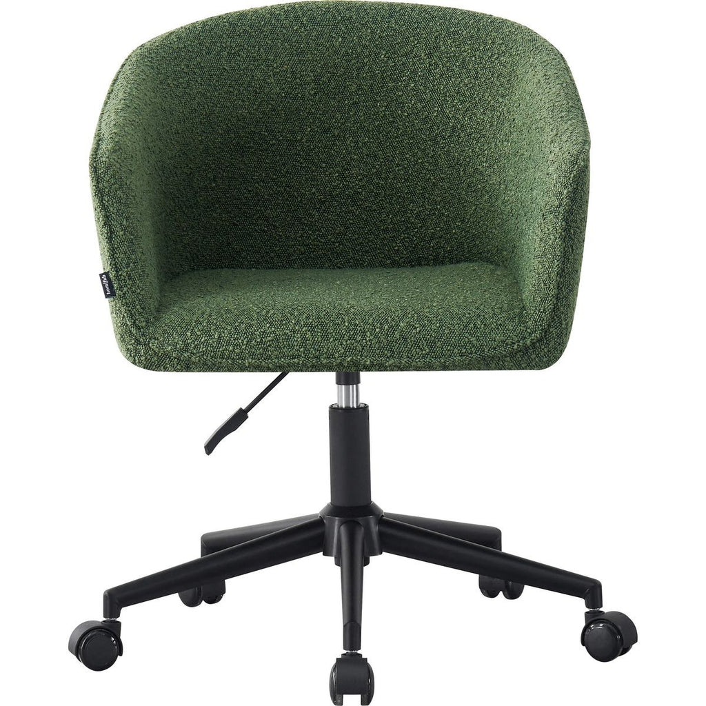 Marlo - Fauteuil de Bureau Pivotant et Réglable en Hauteur en Tissu Bouclé - Vert