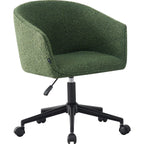 Marlo - Fauteuil de Bureau Pivotant et Réglable en Hauteur en Tissu Bouclé - Vert