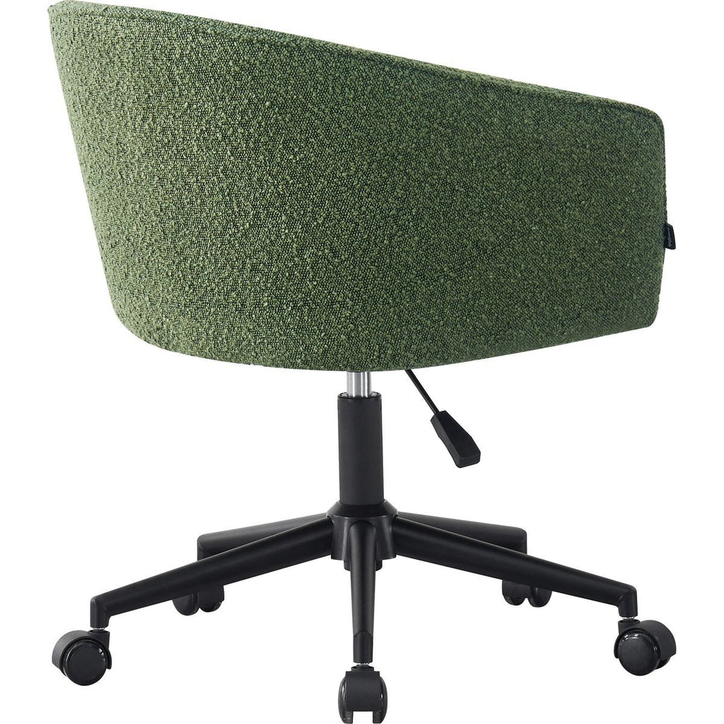 Marlo - Fauteuil de Bureau Pivotant et Réglable en Hauteur en Tissu Bouclé - Vert