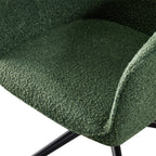 Marlo - Fauteuil de Bureau Pivotant et Réglable en Hauteur en Tissu Bouclé - Vert