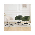Marlo - Fauteuil de Bureau Pivotant et Réglable en Hauteur en Velours Côtelé - Beige