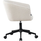 Marlo - Fauteuil de Bureau Pivotant et Réglable en Hauteur en Velours Côtelé - Beige