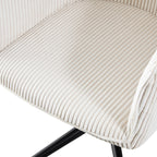Marlo - Fauteuil de Bureau Pivotant et Réglable en Hauteur en Velours Côtelé - Beige