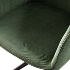 Marlo - Fauteuil de Bureau Pivotant et Réglable en Hauteur en Velours Côtelé - Vert Kaki
