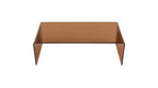 Mysa - Table Basse Rectangulaire en Verre Trempé Caramel 110x55 cm - Marron
