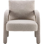 Niko - Fauteuil en Tissu Bouclé - Taupe