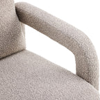 Niko - Fauteuil en Tissu Bouclé - Taupe