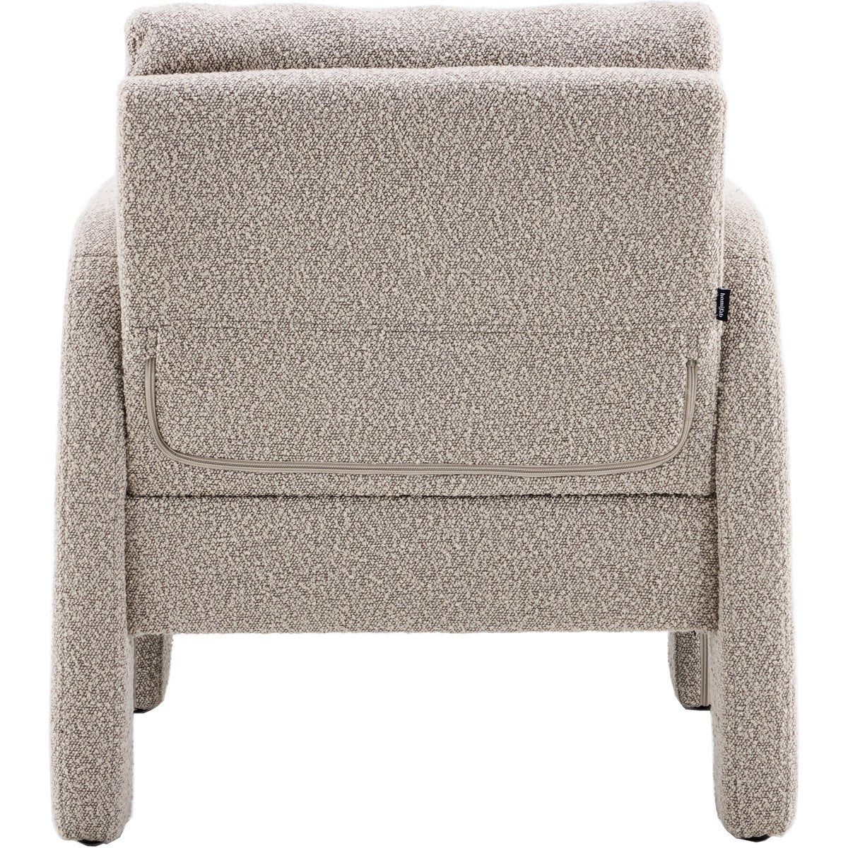 Niko - Fauteuil en Tissu Bouclé - Taupe