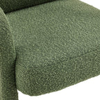 Niko - Fauteuil en Tissu Bouclé - Vert Kaki