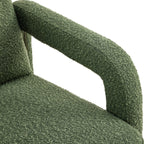 Niko - Fauteuil en Tissu Bouclé - Vert Kaki