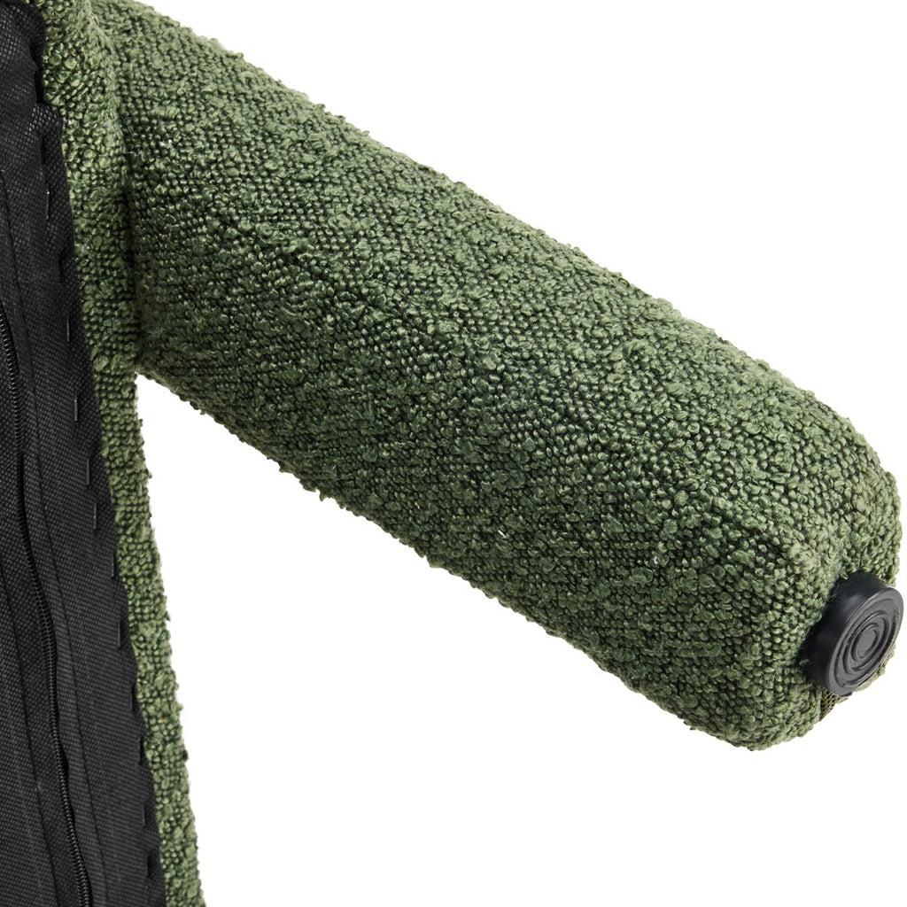 Niko - Fauteuil en Tissu Bouclé - Vert Kaki
