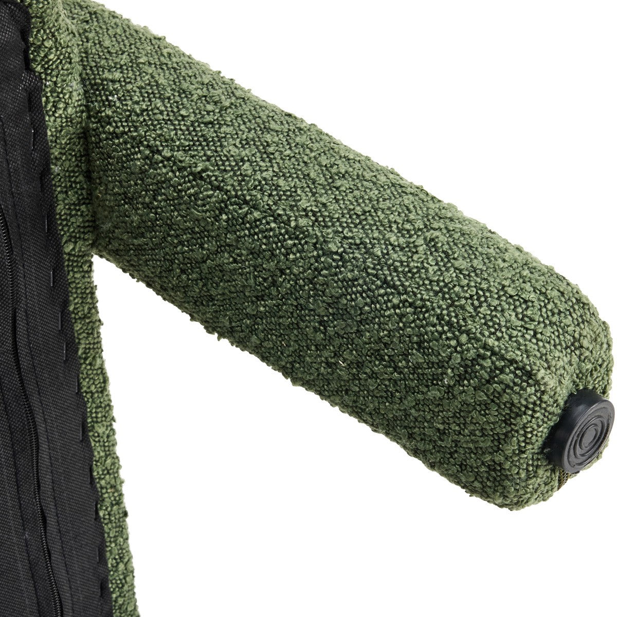 Niko - Fauteuil en Tissu Bouclé - Vert Kaki