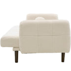 Pavia - Canapé Convertible 3 Places en Tissu Chenille - Beige