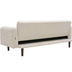 Pavia - Canapé Convertible 3 Places en Tissu Chenille - Beige