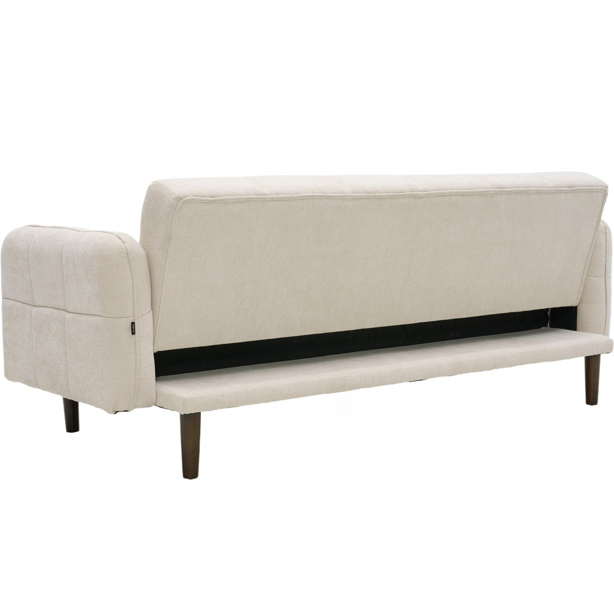 Pavia - Canapé Convertible 3 Places en Tissu Chenille - Beige