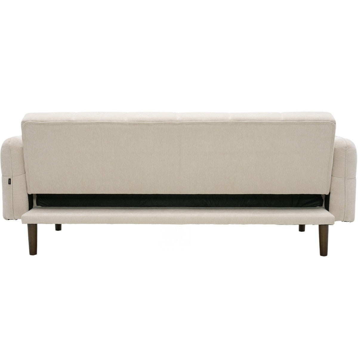 Pavia - Canapé Convertible 3 Places en Tissu Chenille - Beige