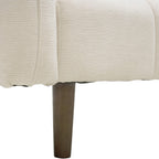 Pavia - Canapé Convertible 3 Places en Tissu Chenille - Beige