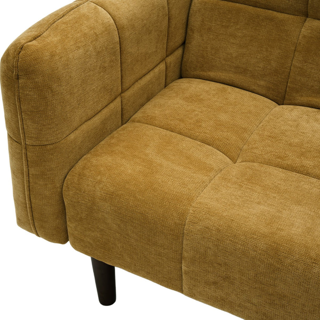 Pavia - Canapé Convertible 3 Places en Tissu Chenille - Bronze